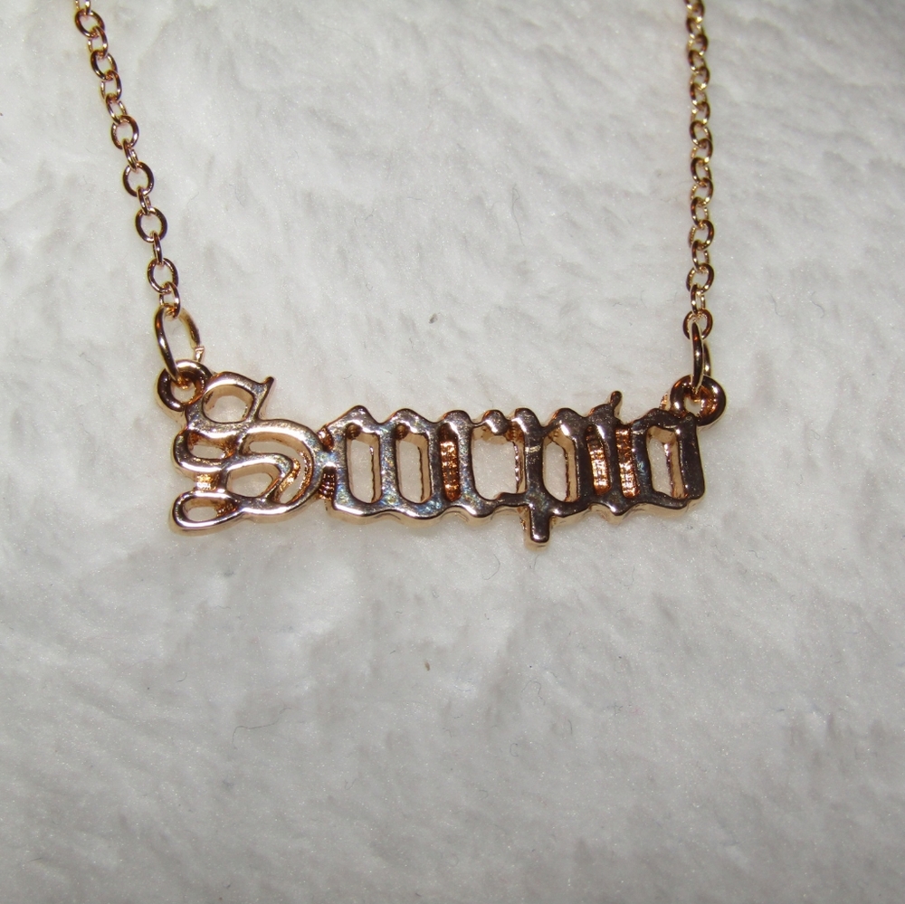 B2G1F "Scorpio" Zodiac birth gold tone necklac
